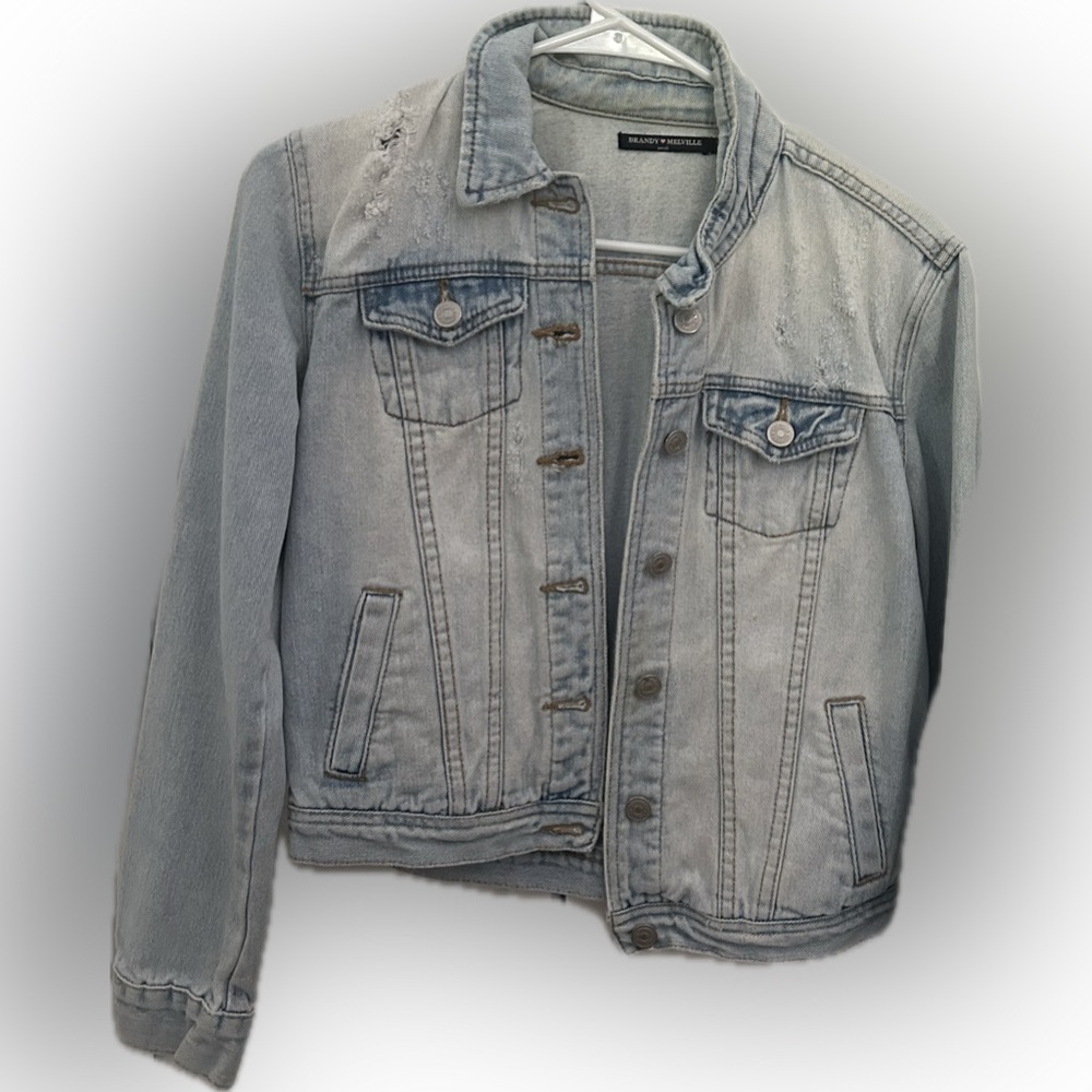 Brandy Melville distressed denim jacket